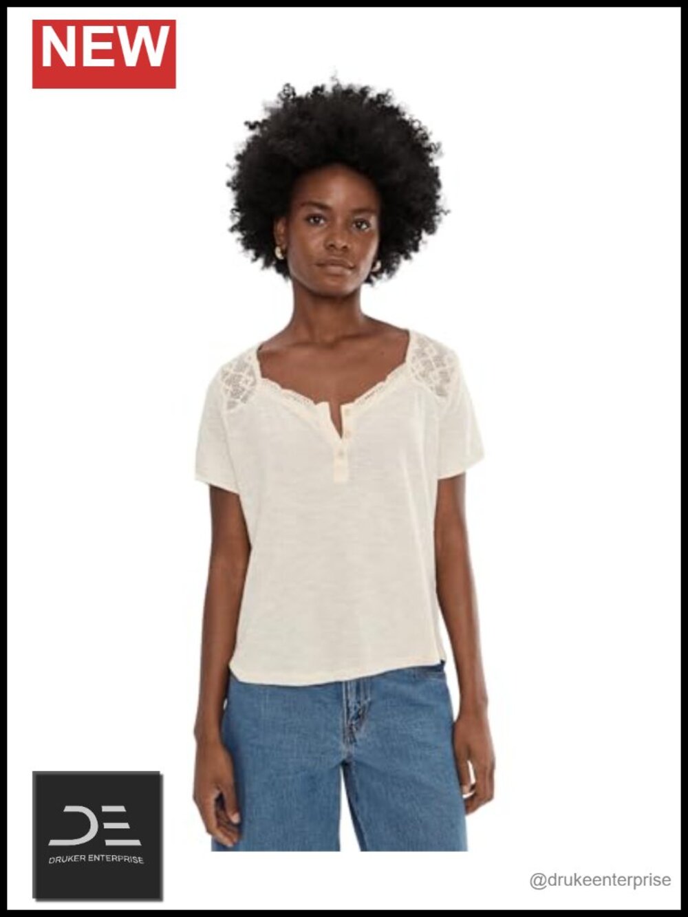 Lightweight Heathered Cotton Henley Tank Top